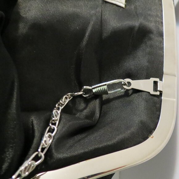 Neiman Marcus ruched black evening handbag - Picture 12 of 16